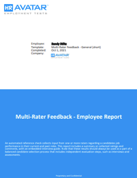 Sample Employee Report
